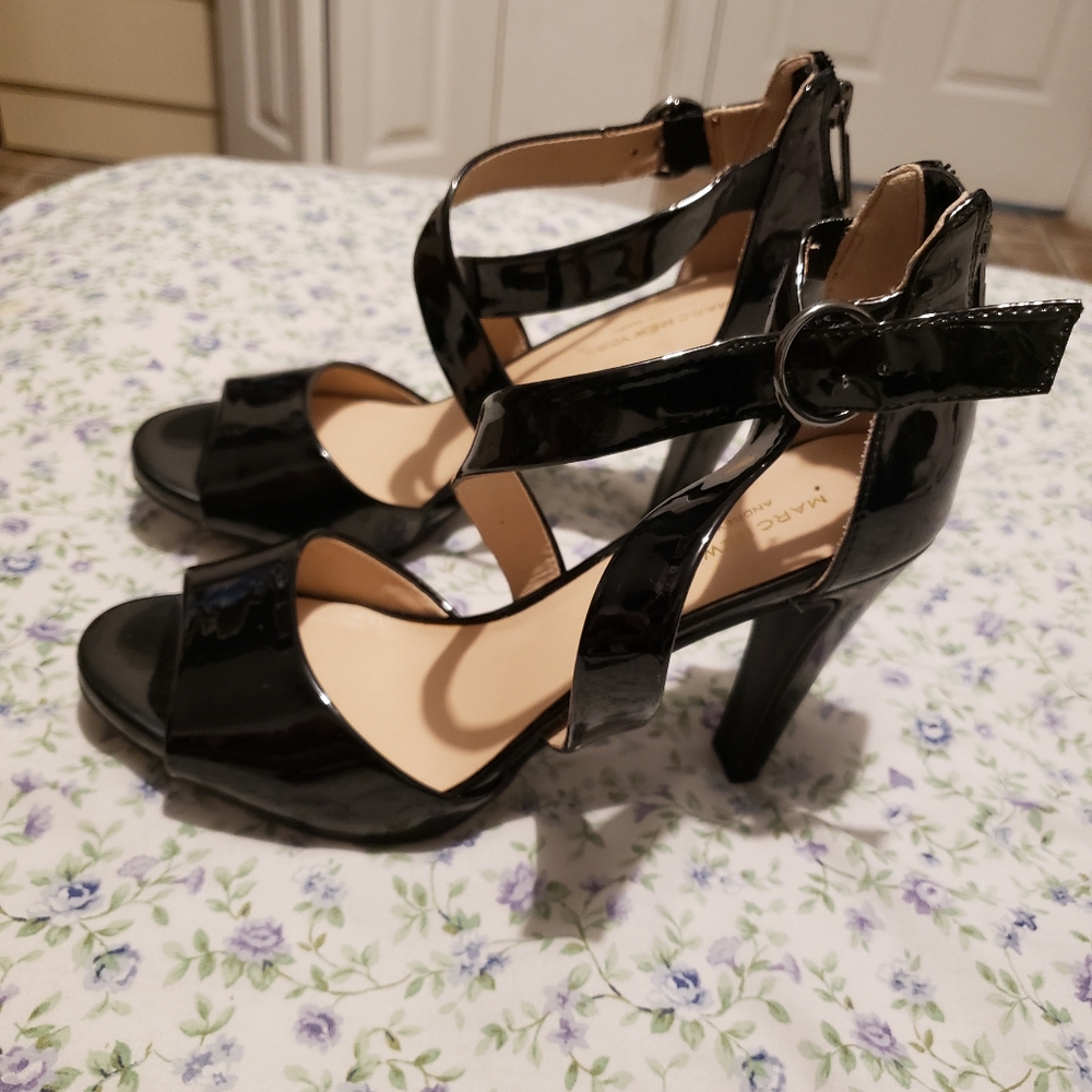 Marc  Andrew patent leather heels nude sandals